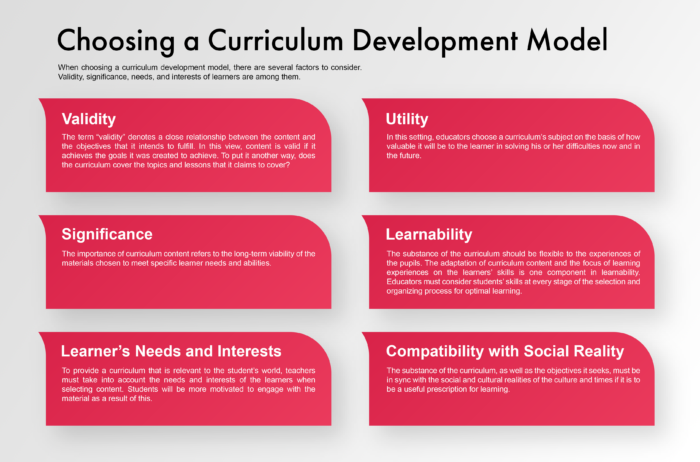 Curriculum Development Models